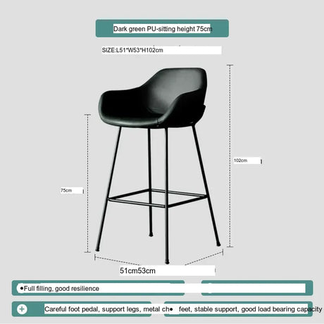 ABOUT WHITE Damaris Sleek Contemporary Nordic Bar Stool from ABOUT WHITE