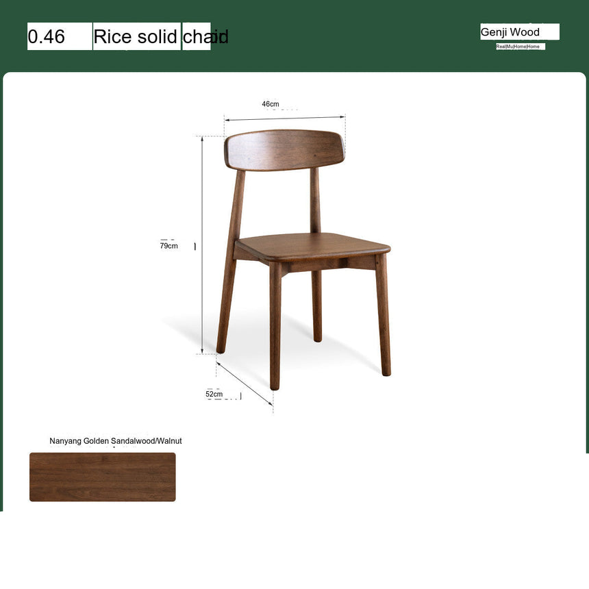 GENJI Harukaze Elegant Solid Wood Dining Chair from GENJI