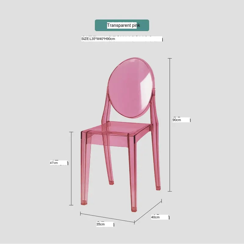 ABOUT WHITE Santiago Sleek Modern Transparent Dining Chair from ABOUT WHITE