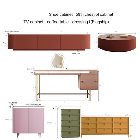 KOCU HOME Isadora Sleek Modern TV Cabinet Coffee Table Combination from KOCU HOME