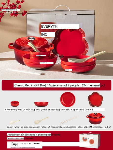 MH Elowen Elegant Enamel Cast Iron Pot from MH