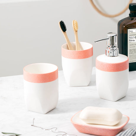 TIANRUN Liandor Elegant Ceramic Soap Holder Mouthwash Set from TIANRUN