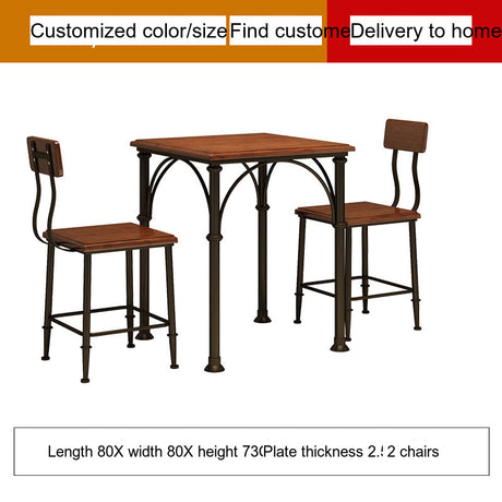 WEIMEI Ainsworth Rustic Industrial Design Table & Chair Set from WEIMEI