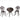 ZIYE Fujiko Elegant Wrought Iron 3-Piece Coffee Table Set from ZIYE