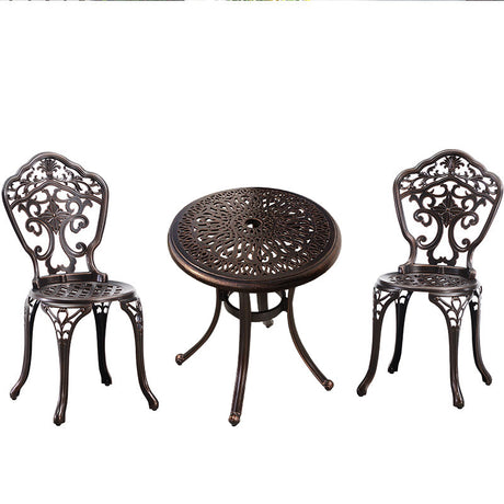 ZIYE Fujiko Elegant Wrought Iron 3-Piece Coffee Table Set from ZIYE