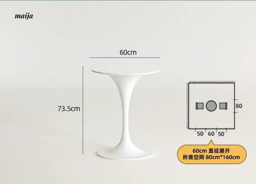 PUMPKIN BOX Round Tulip Dining Table from PUMPKIN BOX
