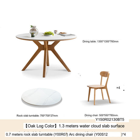 GENJI Haruki Elegant Oak Dining Set from GENJI