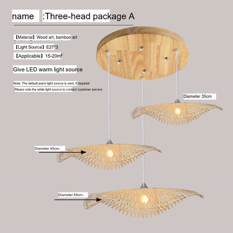 BOJI Santiago Elegant Bamboo Ceiling Lamp Living Room Light from BOJI