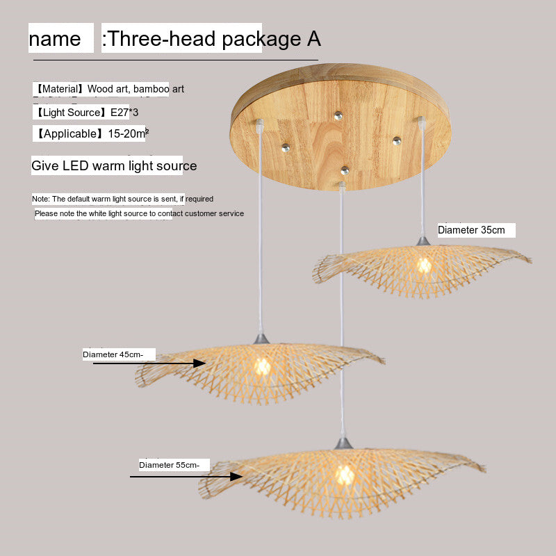 BOJI Santiago Elegant Bamboo Ceiling Lamp Living Room Light from BOJI