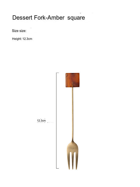 LIVETAI Sapphira Elegant Stainless Steel Cake Forks from LIVETAI