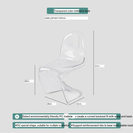 ABOUT WHITE Jintae Minimalist Transparent Dining Chair from ABOUT WHITE