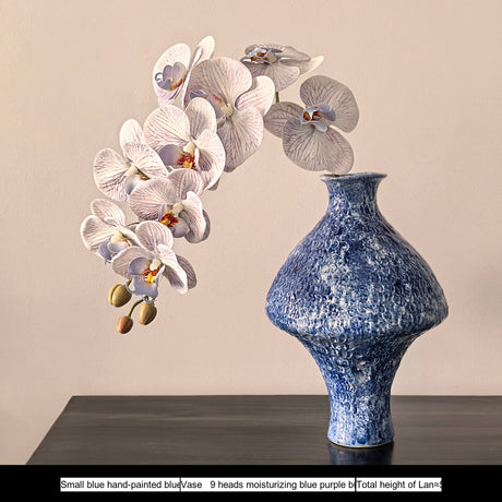 LIVETAI Isadora Bohemian Hand-Painted Blue & White Porcelain Vase from LIVETAI
