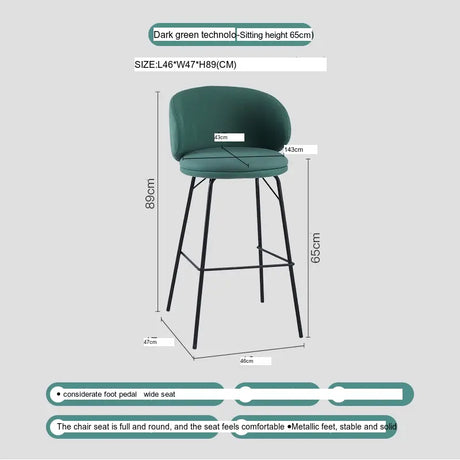 ABOUT WHITE Aisling Elegant High Stool Bar Chair from ABOUT WHITE