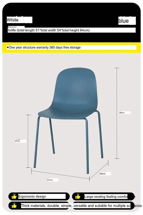 ABOUT WHITE Isolde Minimalist Stackable Dining Chair from ABOUT WHITE