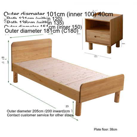 BAIYA SHUNAN Keisuke Minimalist Natural Wood Crib from BAIYA SHUNAN