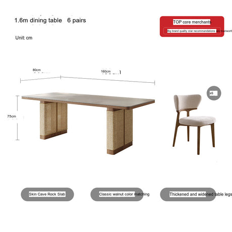 QUANMU Bromley Luxe Solid Wood Rectangular Dining Table from QUANMU