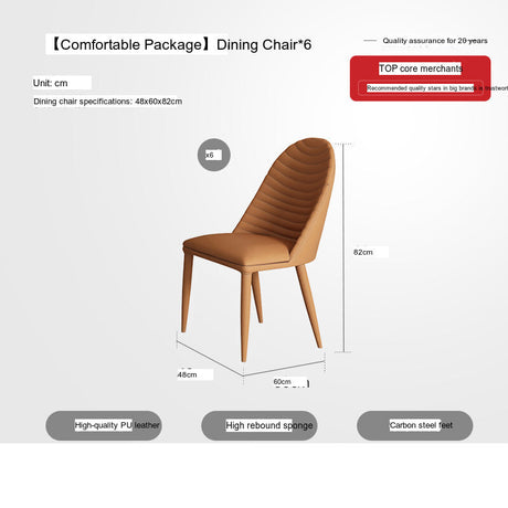 QUANMU Arlesia Elegant Light Luxury Semi-Circular Dining Table Set from QUANMU