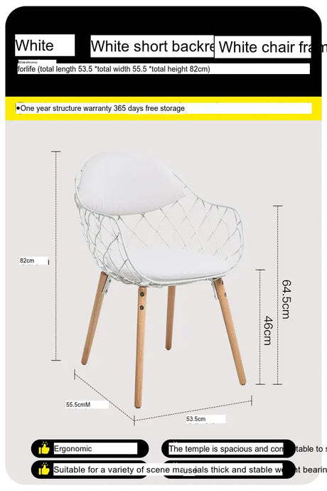 ABOUT WHITE Juniper Elegant Soft Backrest Dining Chair from ABOUT WHITE