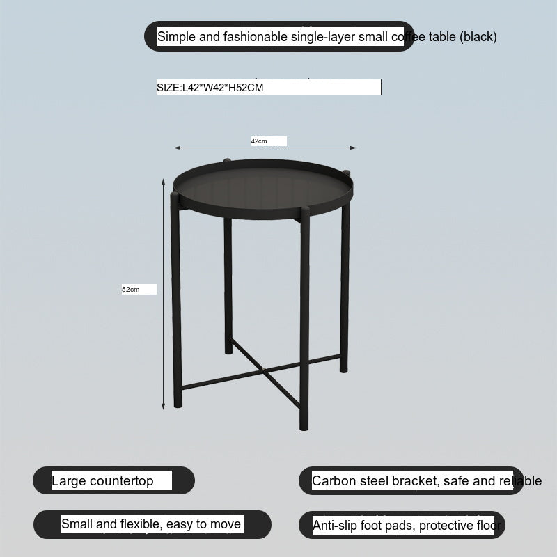 A&D Lysander Minimalist Wrought Iron Coffee Table from A&D