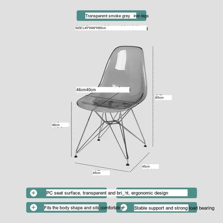 ABOUT WHITE Seraphina Elegant Transparent Dining Chair from ABOUT WHITE