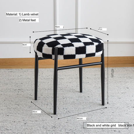 NIYE Zermatt Chic Elegant Fabric Makeup Stool from NIYE