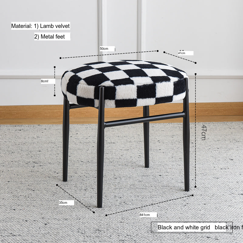 NIYE Zermatt Chic Elegant Fabric Makeup Stool from NIYE