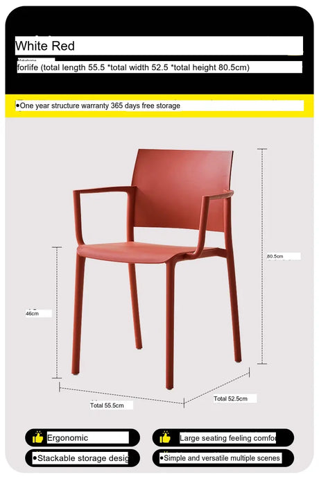ABOUT WHITE Elowen Minimalist Stackable Dining Chair from ABOUT WHITE