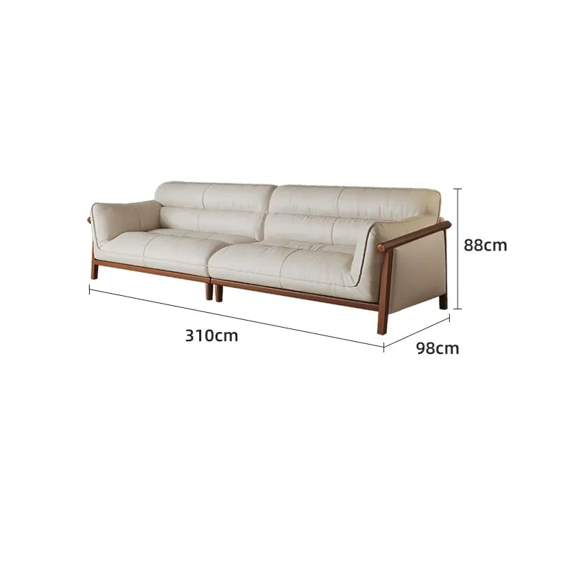 SAMMI Ruby Antique Three-Seater Leather Sofa from SAMMI