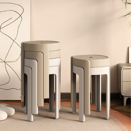 A&D Marisol Stylish Stackable Round Stool from A&D