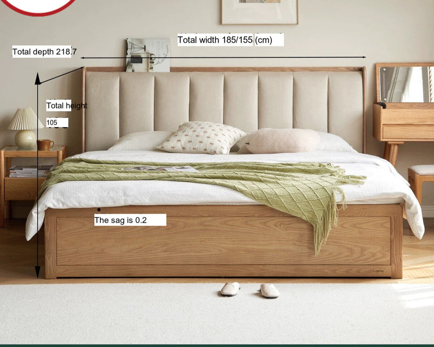 GENJI Takamatsu Elegant Solid Wood Storage Bed from GENJI