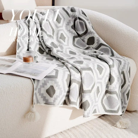 YOULI Genevieve Soft Cozy Knitted Blanket from YOULI