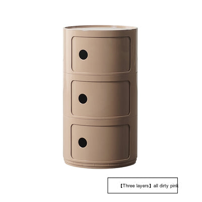NIYE Aveline Minimalist Round Storage Side Table from NIYE