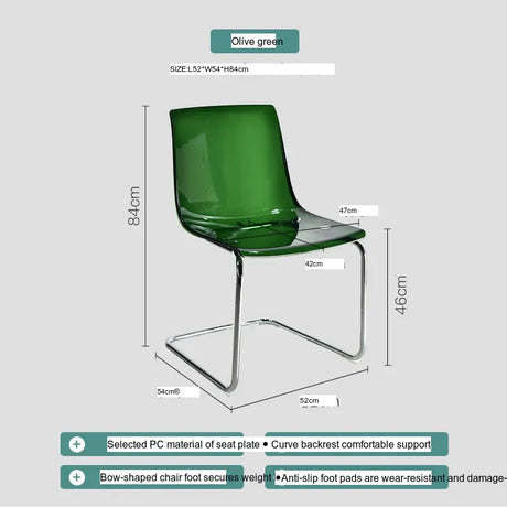 ABOUT WHITE Isolde Elegant Transparent Acrylic Dining Chair from ABOUT WHITE