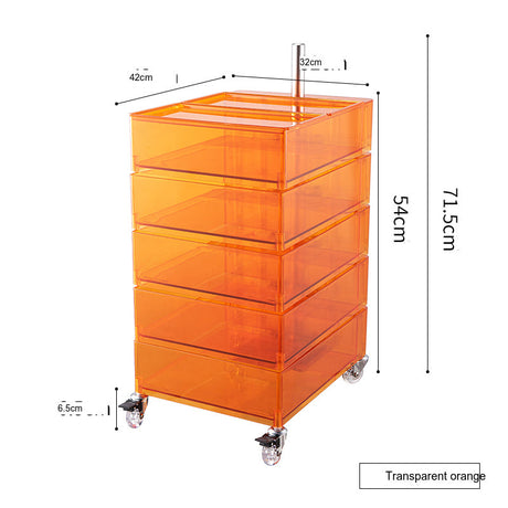 NIYE Tamsin Modern Acrylic Universal Coffee Table Cart from NIYE