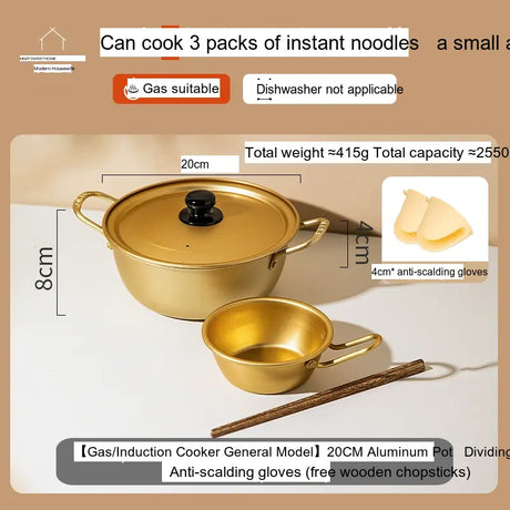 MH Daewon Sleek Korean Yellow Instant Noodle Pot from MH