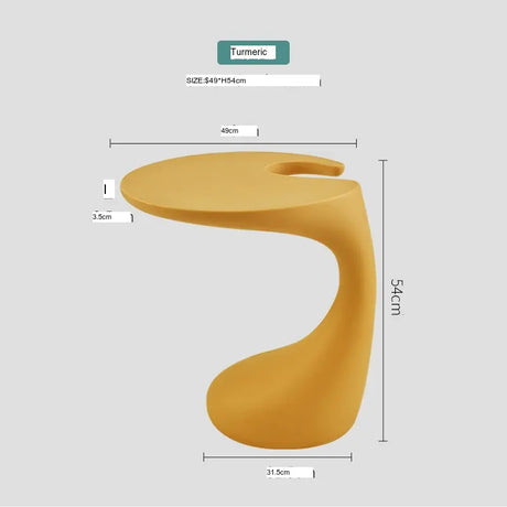 ABOUT WHITE Helene Minimalist Scandinavian Plastic Bed Coffee Table from ABOUT WHITE