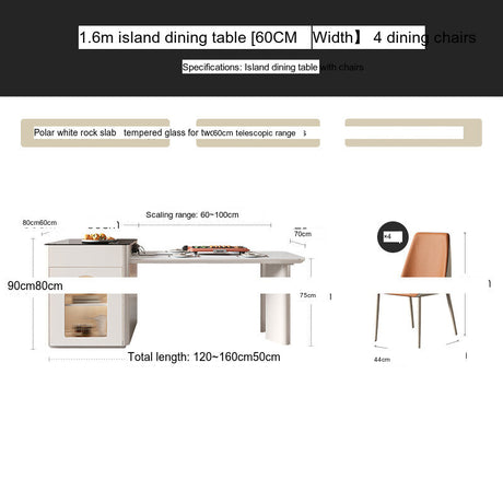QUANMU Santiago Elegant Creamy Dining Table from QUANMU