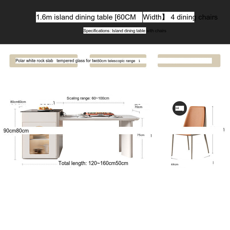 QUANMU Santiago Elegant Creamy Dining Table from QUANMU