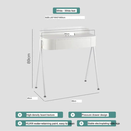 ABOUT WHITE Selene Chic Minimalist Dressing Table from ABOUT WHITE