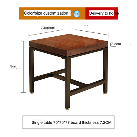 WEIMEI Marcellus Rustic Natural Wooden Square Milk Tea Table High Chair from WEIMEI