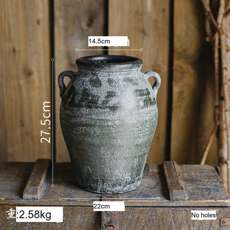JUHAN Isolde Rustic Floral Arrangement Pottery Vase from JUHAN