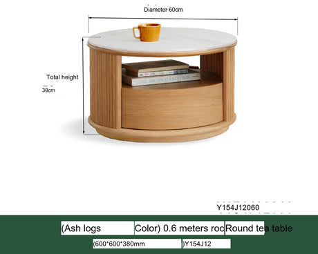 GENJI Yoshiko Minimalist Ash Wood Coffee Table from GENJI