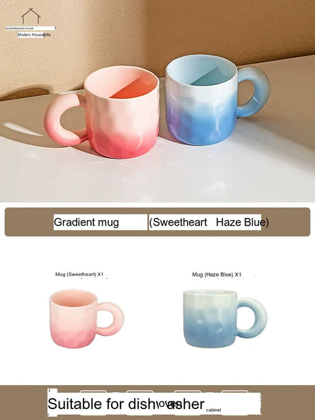 MH Elowen Stylish Gradient Coffee Cup with Glass Accent from MH