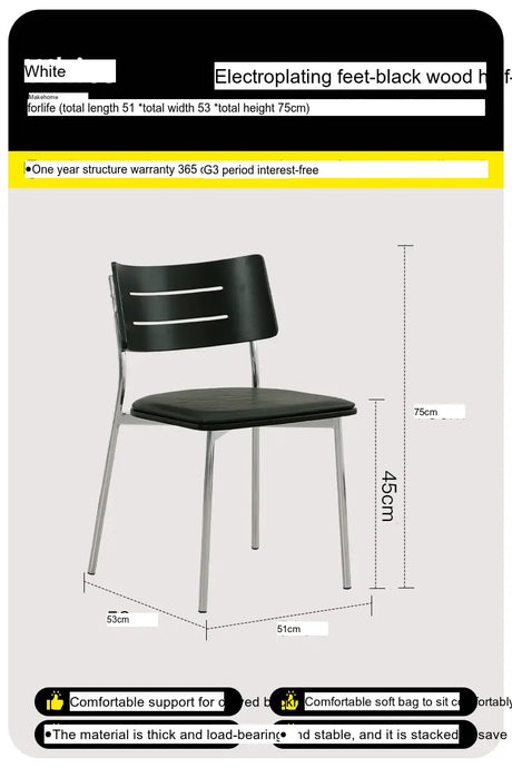 ABOUT WHITE Anouk Luxurious Retro Backrest Dining Chair from ABOUT WHITE