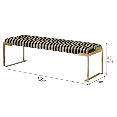 GANGETIC AGE Isolde Elegant Contemporary Steel Bedroom Bench from GANGETIC AGE