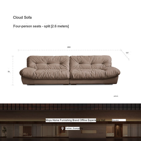 MOYU Luminara Soft Retro Fabric Cloud Cushion from MOYU