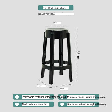 ABOUT WHITE Lianhua Elegant Transparent Bar Stool from ABOUT WHITE