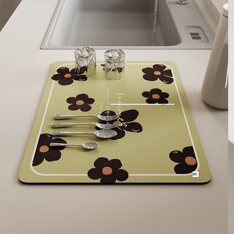 SUCO Marcellus Creamy Absorption Pad Kitchen Drain Mat from SUCO