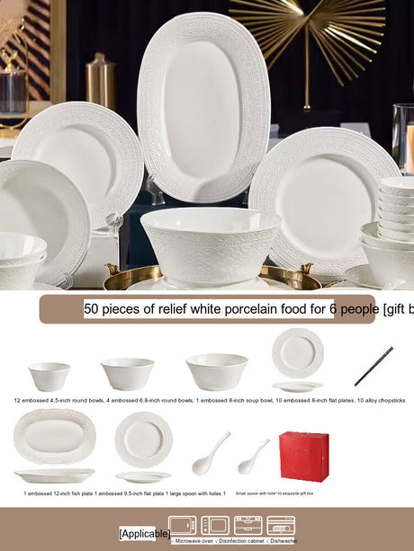 MOSE Pure White Glaze Dish Set from MOSE