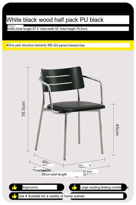 ABOUT WHITE Iskandar Elegant Light Luxury Dining Chair from ABOUT WHITE